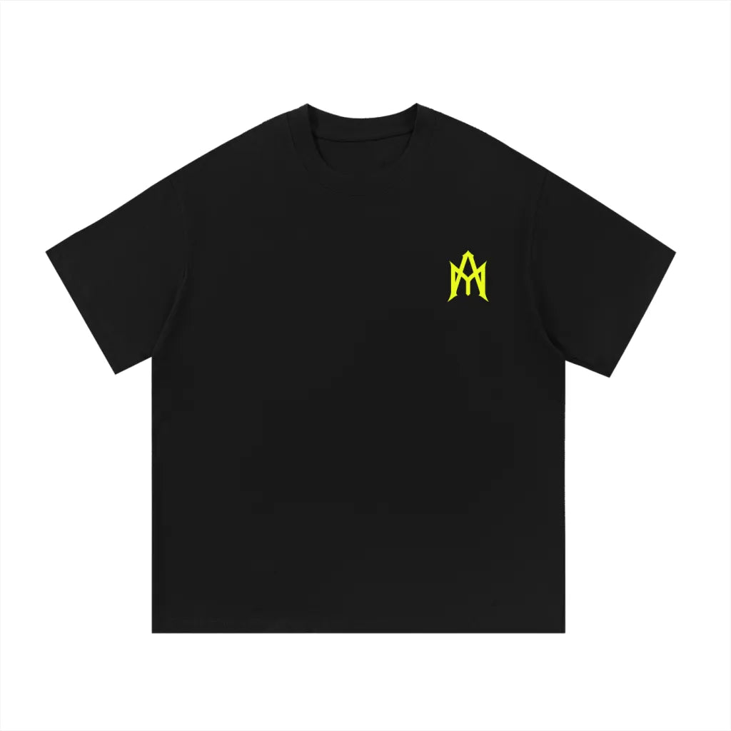 BLACK AND GREEN HEAVYWEIGHT TEE