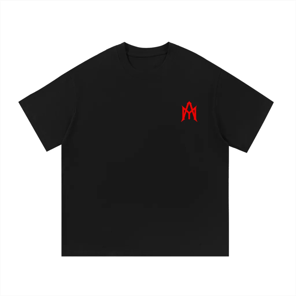 BLACK & RED HEAVYWEIGHT TEE