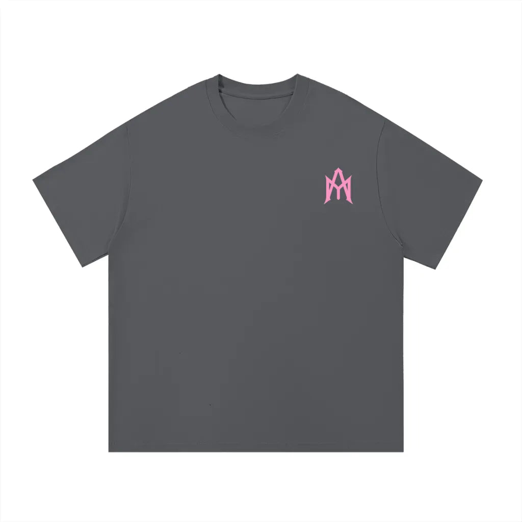 GREY & PINK HEAVYWEIGHT TEE