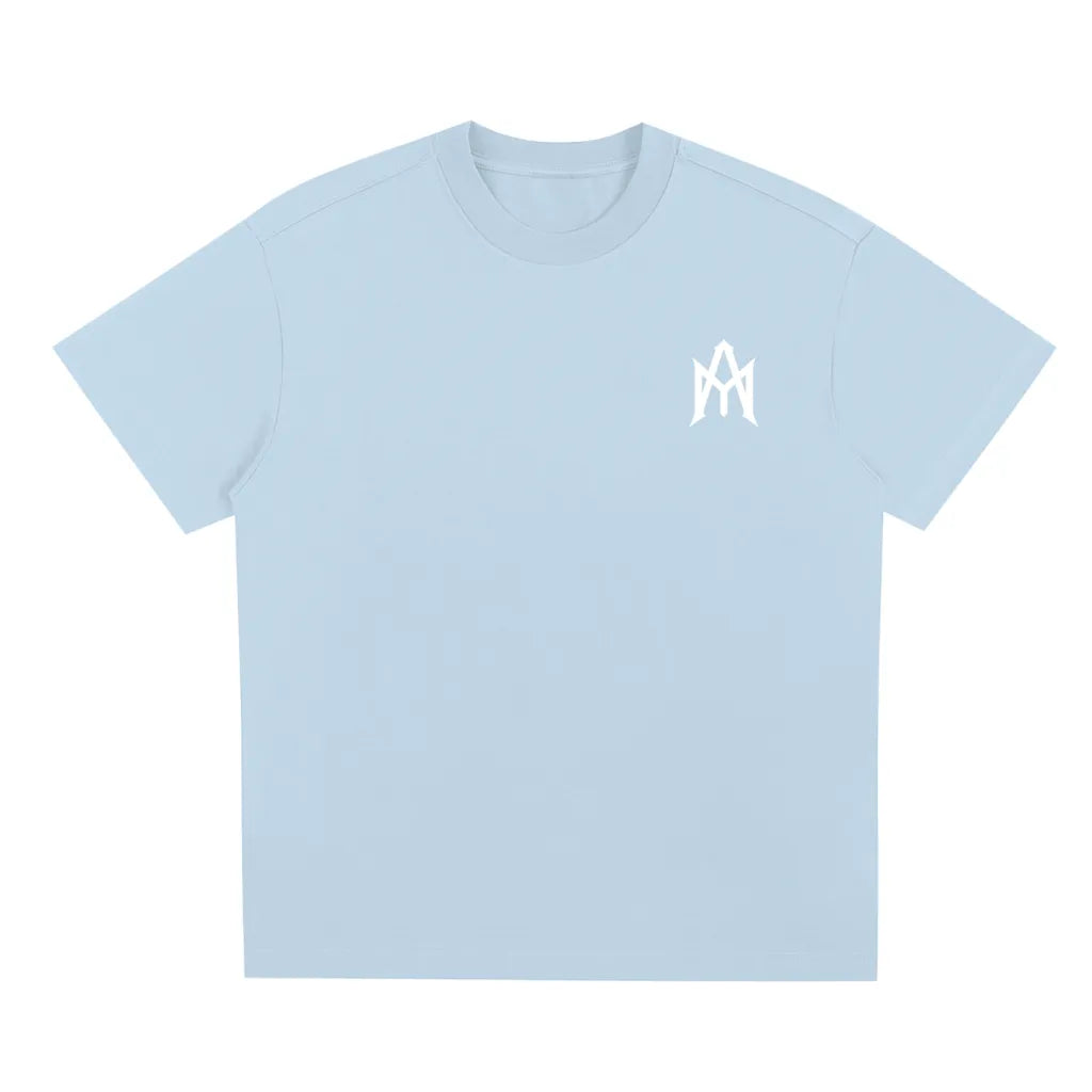 BLUE & WHITE HEAVYWEIGHT TEE
