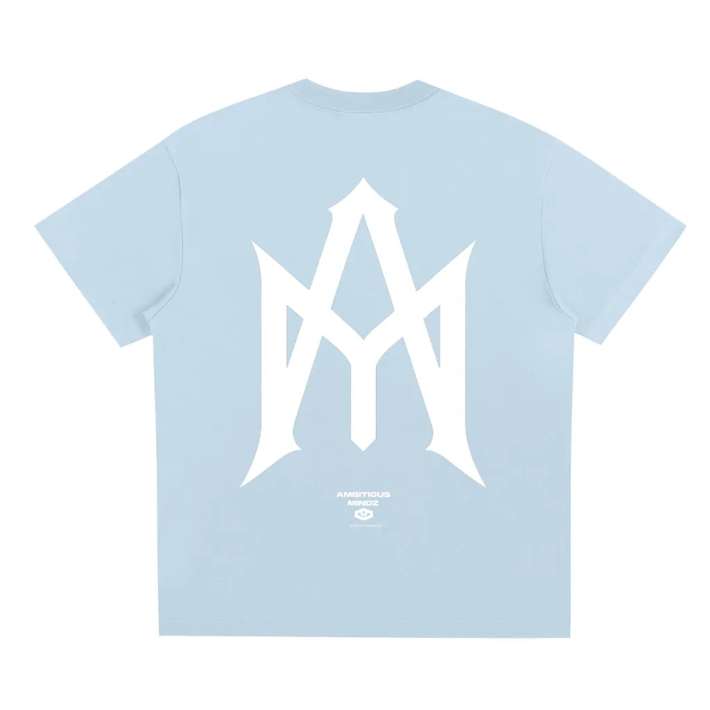 BLUE & WHITE HEAVYWEIGHT TEE