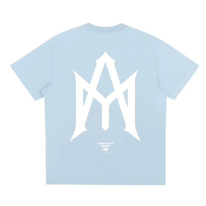 BLUE & WHITE HEAVYWEIGHT TEE