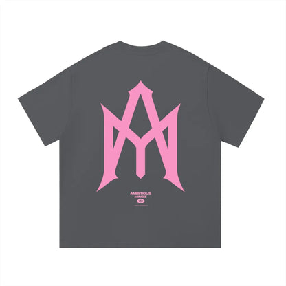 GREY & PINK HEAVYWEIGHT TEE